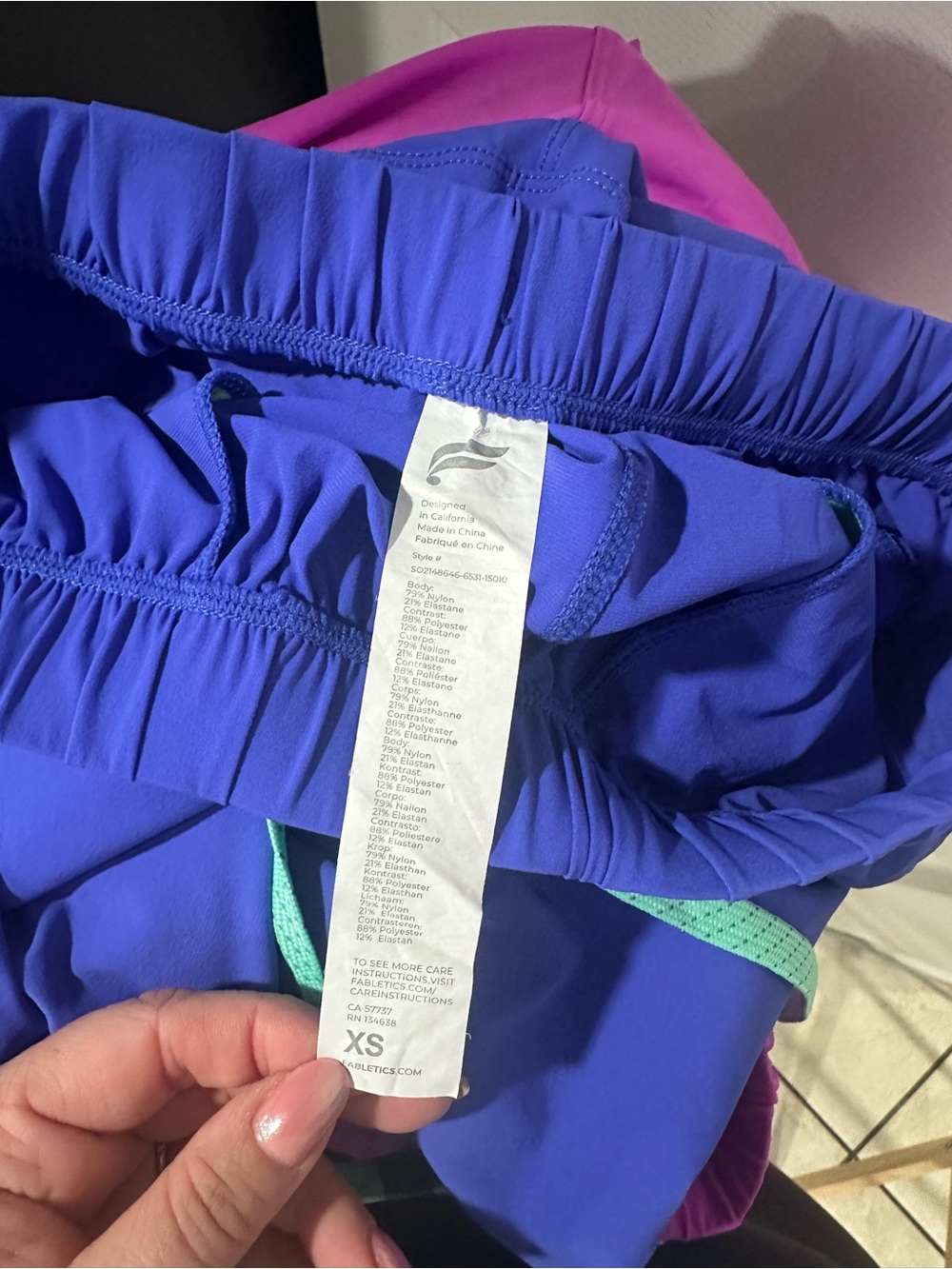 Fabletics 2 Pairs of Vibrant Athletic Shorts - Picture 6 of 6